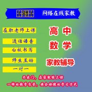 高中数学网络在线家教，师生互动，1对1